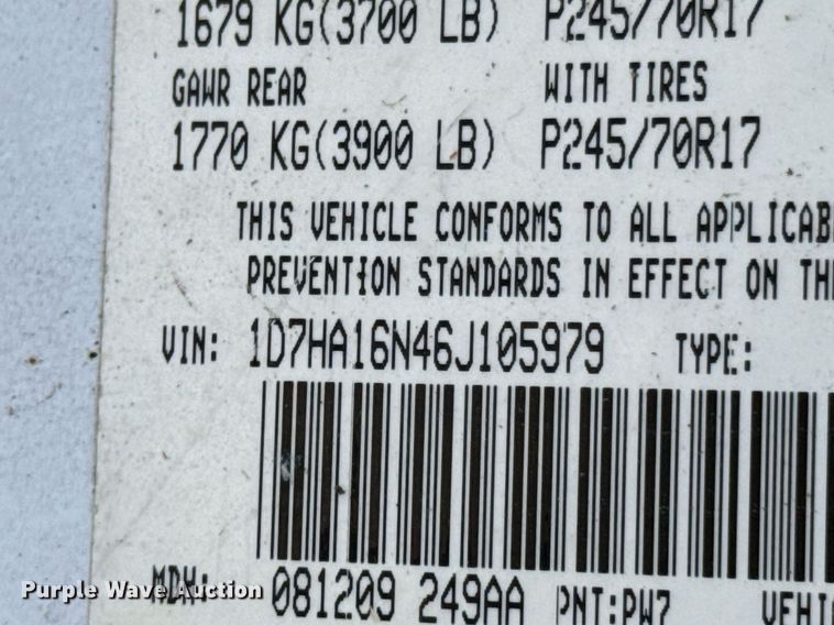 image for item DO0052 2006 Dodge Ram 1500 pickup truck