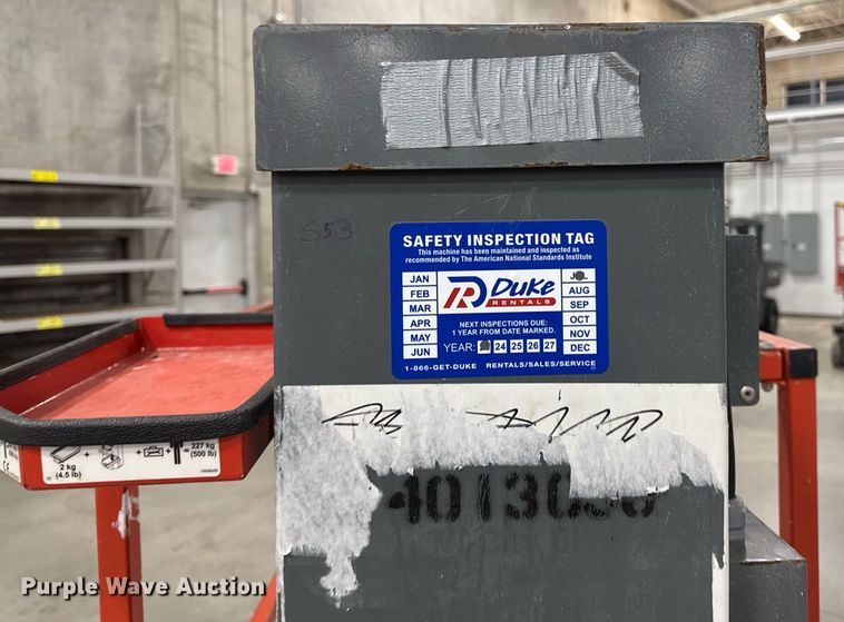 image for item EG7075 2017 Skyjack SJ16 vertical lift