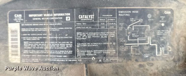 image for item EG7095 1988 Chevrolet Silverado 2500 pickup truck