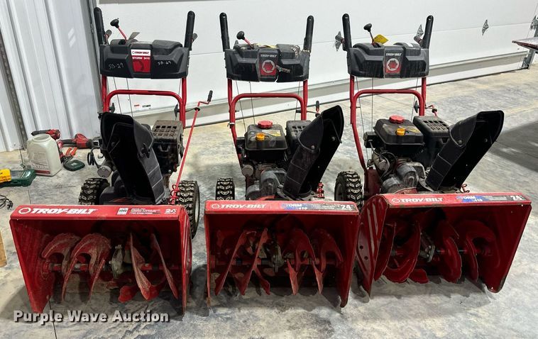 image for item EH7406 (3) Troy-Bilt Storm 2410 snow blowers