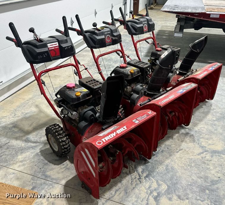 image for item EH7406 (3) Troy-Bilt Storm 2410 snow blowers
