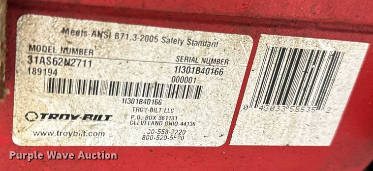 image for item EH7406 (3) Troy-Bilt Storm 2410 snow blowers