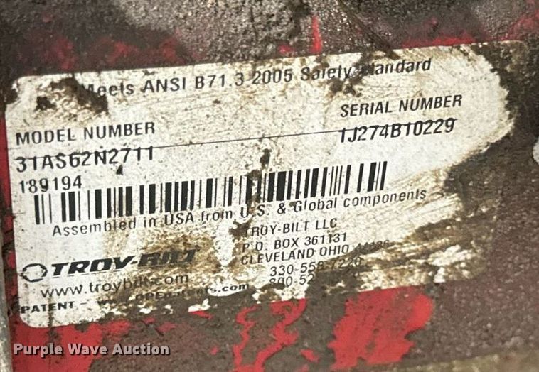 image for item EH7406 (3) Troy-Bilt Storm 2410 snow blowers