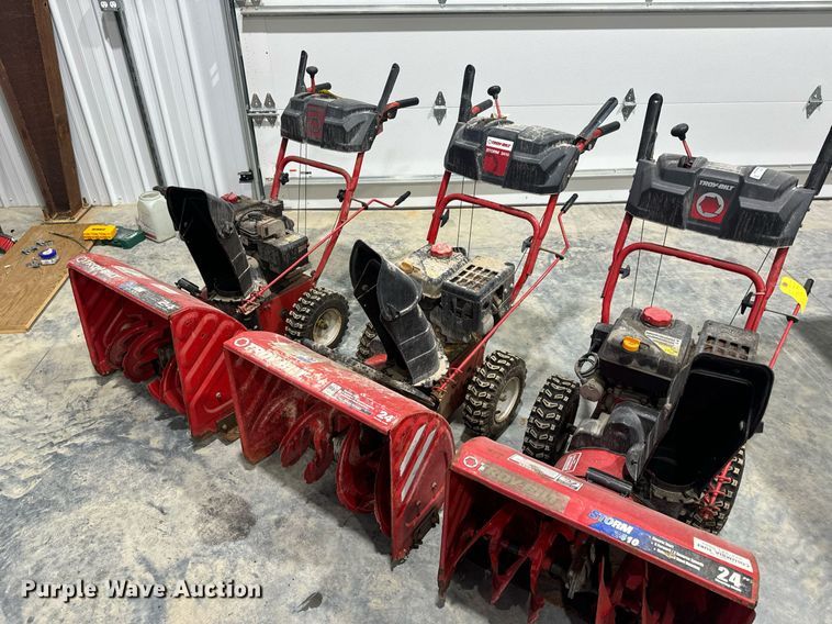 image for item EH7408 (3) Troy-Bilt Storm 2410 snow blowers