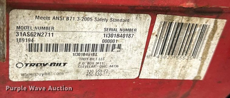 image for item EH7408 (3) Troy-Bilt Storm 2410 snow blowers