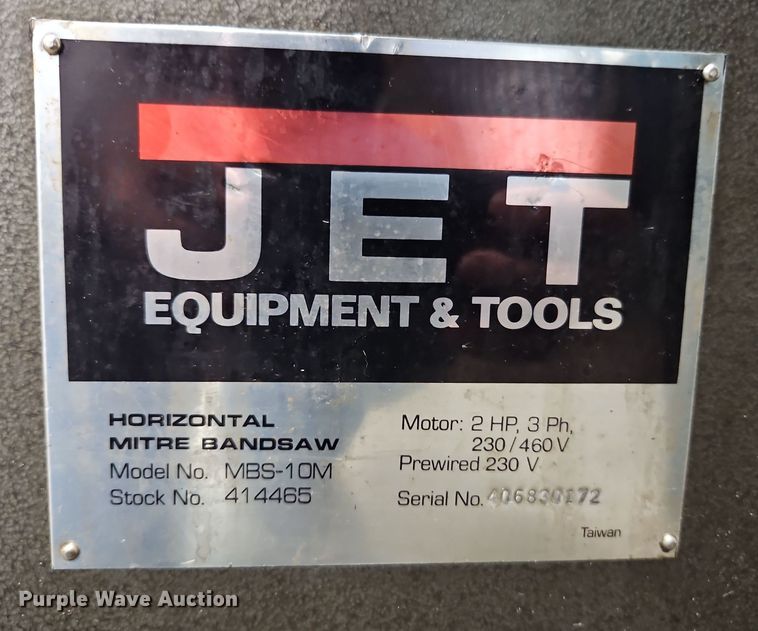 image for item EI8577 Jet MBS-10M horizontal bandsaw