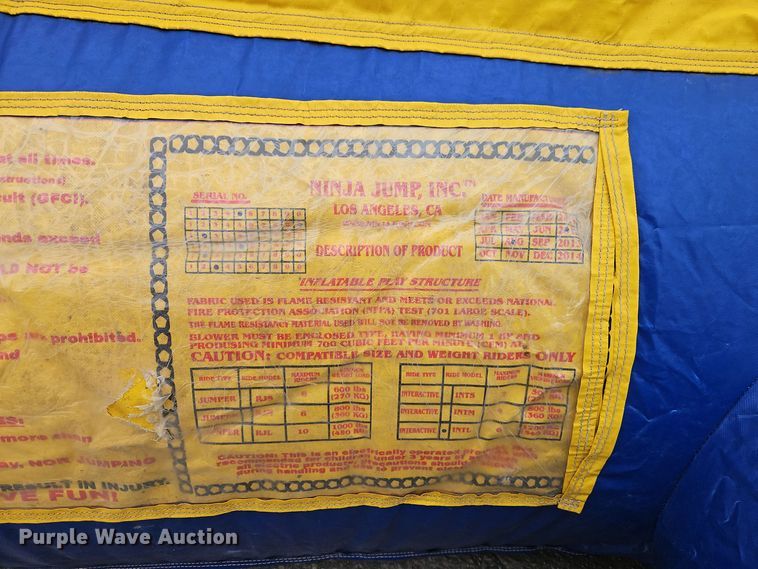 image for item EI8733 Ninja Jump INTL bounce house