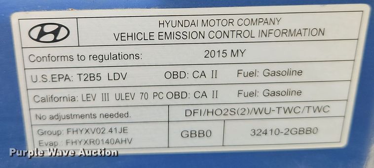 image for item EI8740 2015 Hyundai Sonata Sport 