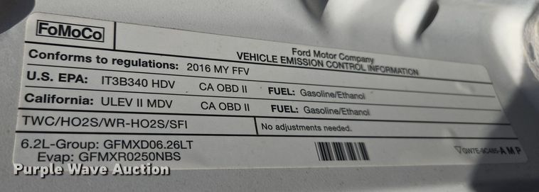 image for item EQ3858 2016 Ford F350 Super Duty XL pickup truck