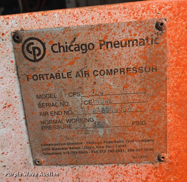 image for item EQ3891 Chicago Pneumatic  CPS 185 air compressor