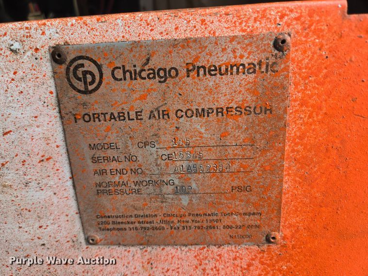 image for item EQ3891 Chicago Pneumatic  CPS 185 air compressor