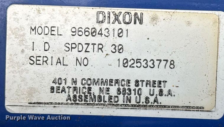 image for item LH9388 Dixon Speed ZTR 966043101 ZTR lawn mower