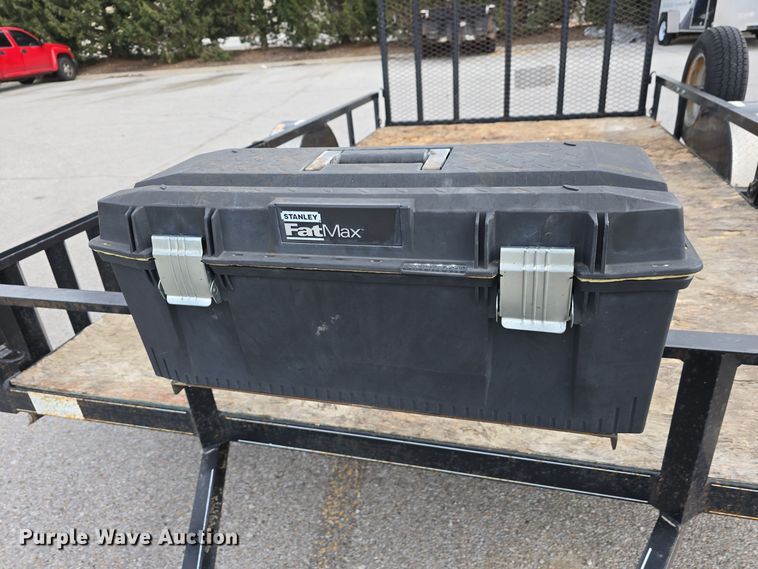 image for item LX9023 2014 Red Oak Finish Line utility trailer