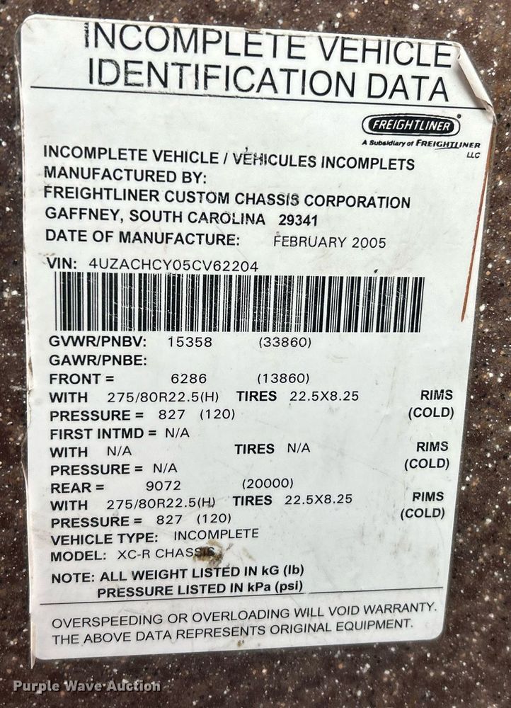 image for item NJ9671 2005 Alfa See Ya XC-R RV