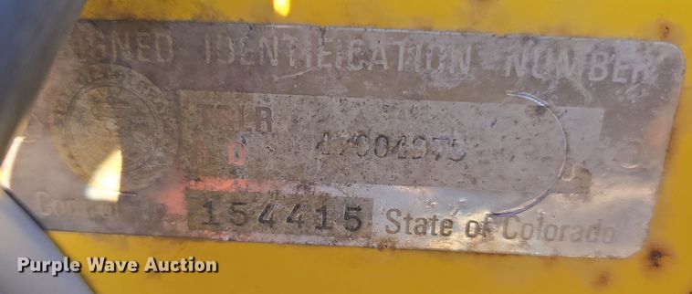 image for item YA0156 1994 Shop built pole trailer