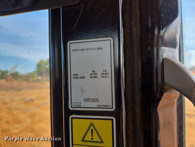 image for item DT5402 2012 Caterpillar 336E excavator