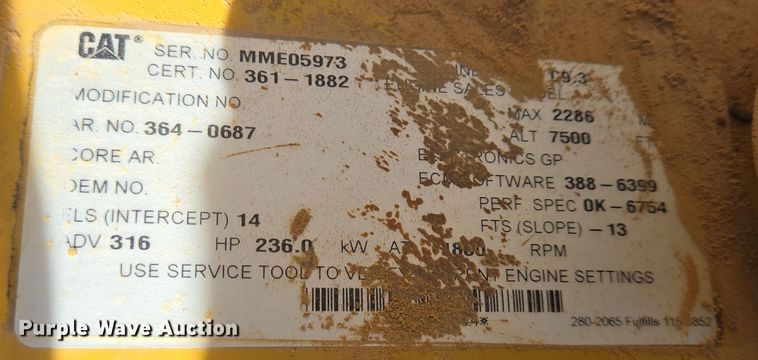 image for item DT5402 2012 Caterpillar 336E excavator