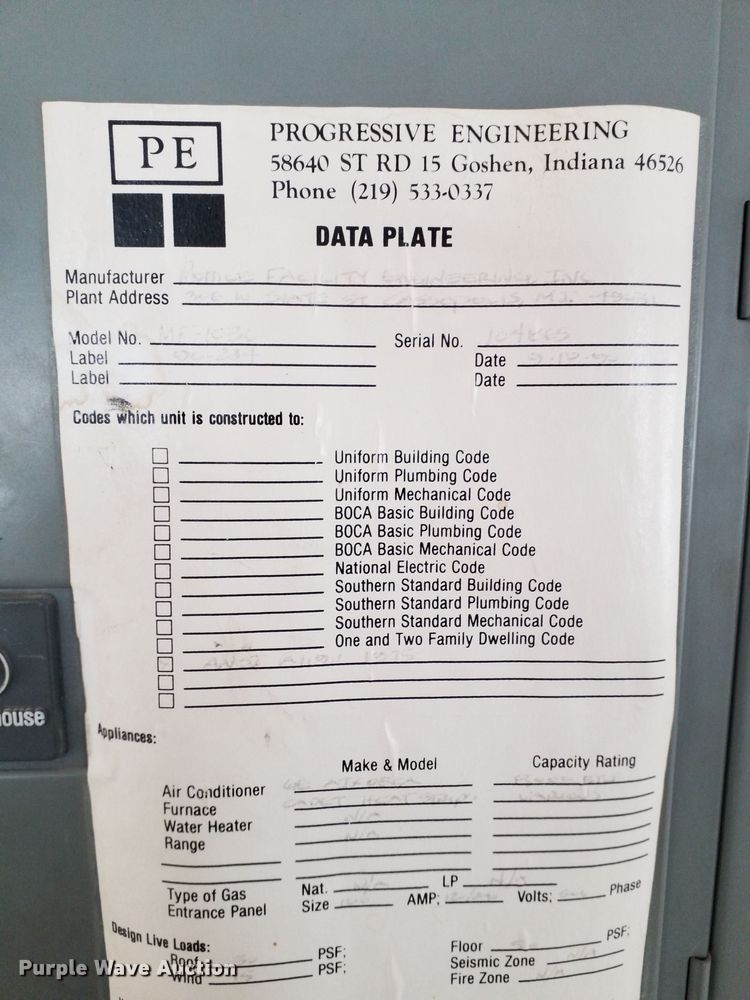 image for item DW2394 1990 MFEI MF1036 office trailer 