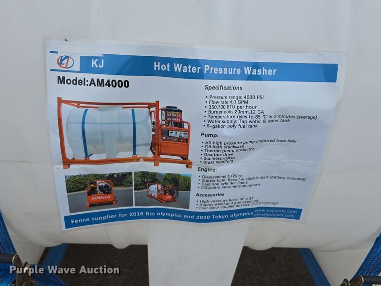 image for item DW3040 AllMetal AM4000 hot pressure washer
