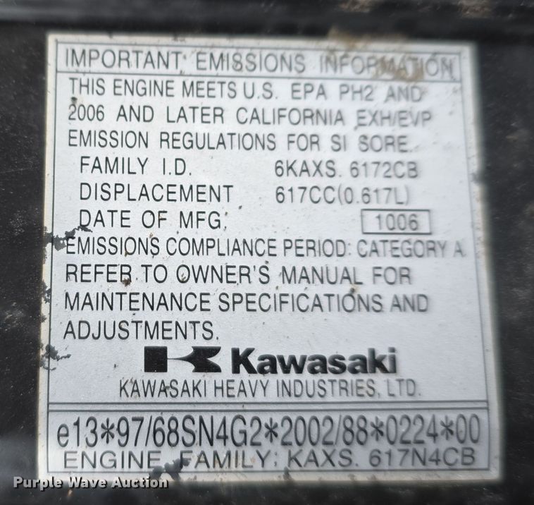 image for item DW3042 2007 Kawasaki 3010 Mule utility vehicle