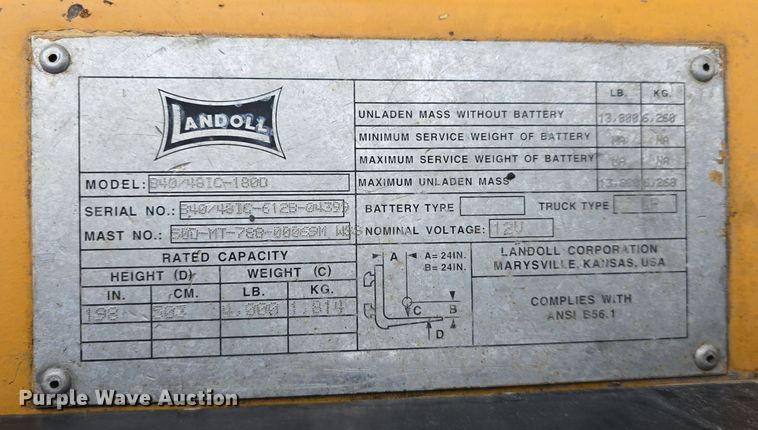 image for item DW3044 Landoll B40-IC forklift