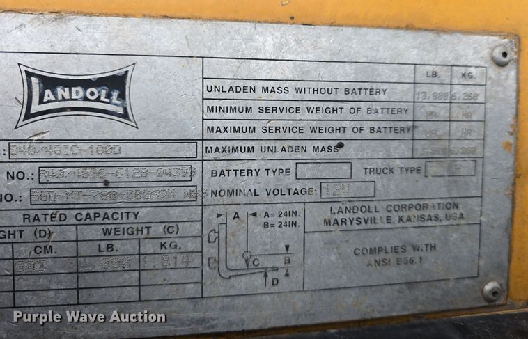 image for item DW3044 Landoll B40-IC forklift