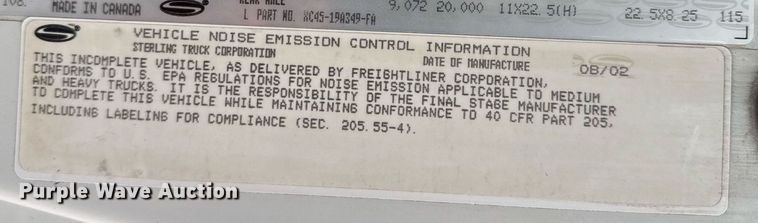 image for item EG2329 2003 Sterling bucket truck