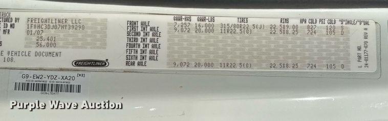 image for item EG2357 2007 Freightliner Business Class M2 crane truck