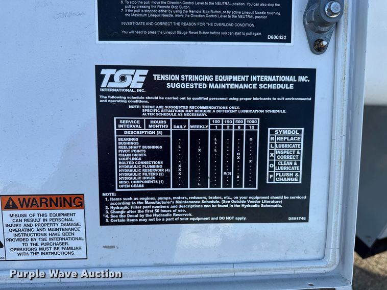 image for item EG2358 2015 TSE International UP85BD underground puller