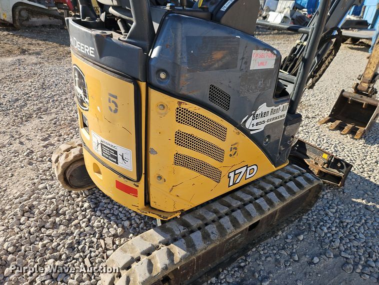 image for item EI8702 2012 John Deere 17D mini excavator