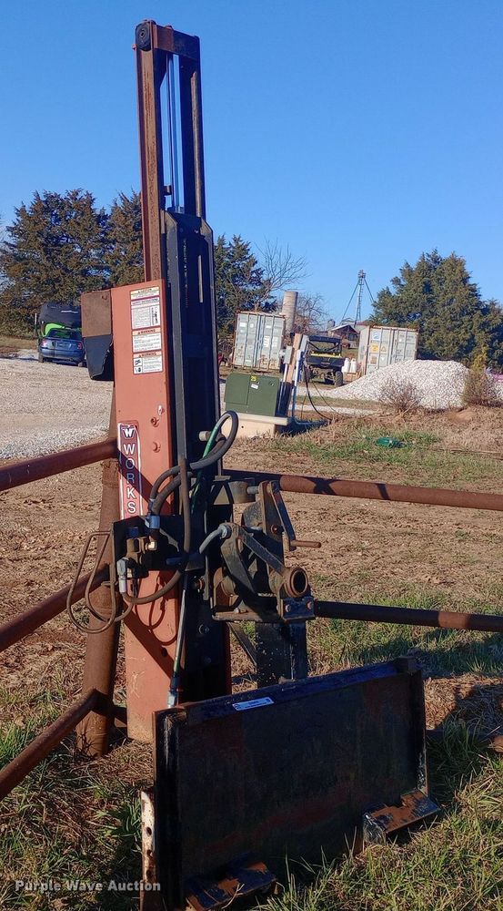 image for item EN8653 Worksaver skid steer post driver