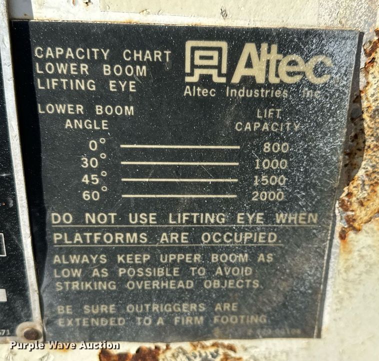 image for item LH9390 1995 Ford F800 bucket truck