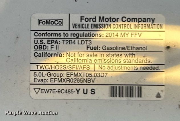 image for item DQ6532 2014 Ford F150 SuperCab pickup truck