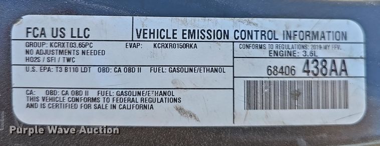 image for item DV0188 2019 Dodge Grand Caravan handicap accessible van