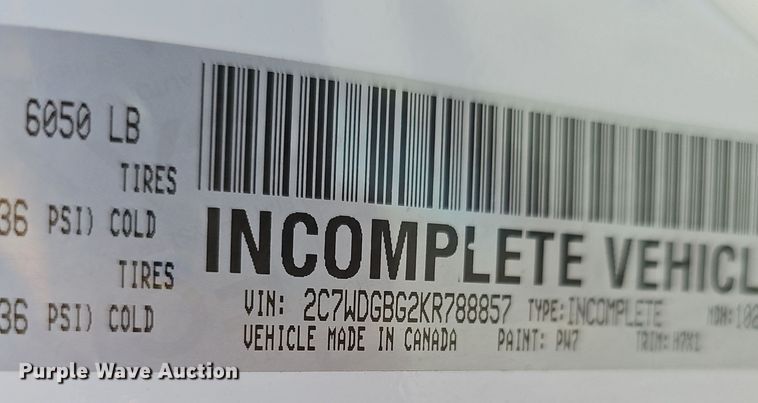 image for item DV0189 2019 Dodge Grand Caravan handicap accessible van