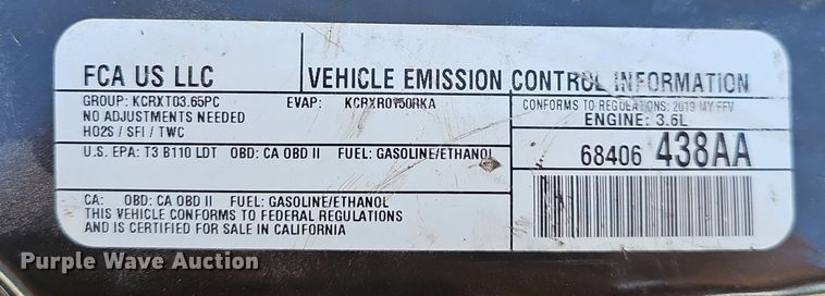 image for item DV0190 2019 Dodge Grand Caravan handicap accessible van