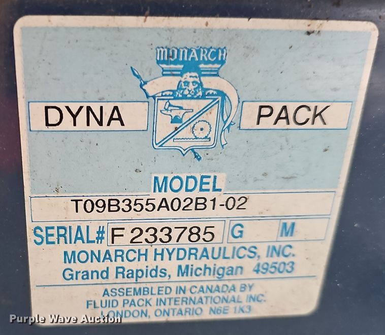 image for item DV0201 Monarch Dyna Pack T09B355A02B1-02 wheel chair lift test stand