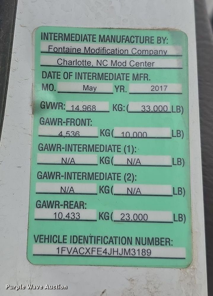 image for item DW3930 2018 Freightliner Business Class M2 street sweeper truck