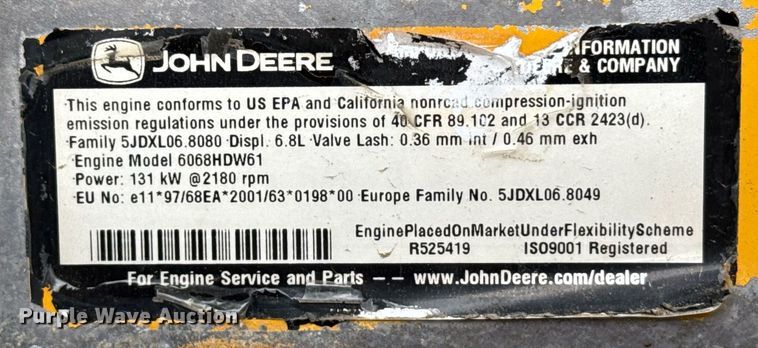 image for item DX3934 2007 John Deere 670D motor grader