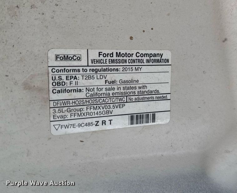 image for item EG7944 2015 Ford Taurus Police Interceptor