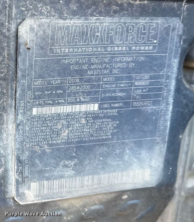 image for item EG7948 2009 International 4400 utility / service truck