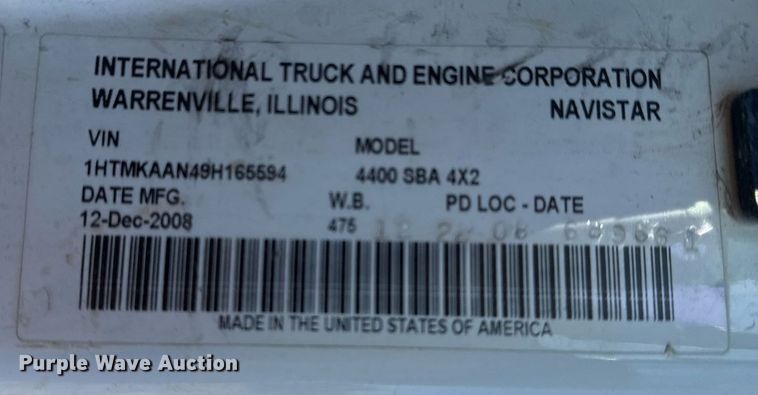 image for item EG7948 2009 International 4400 utility / service truck