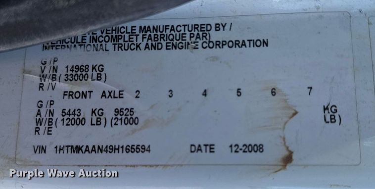 image for item EG7948 2009 International 4400 utility / service truck