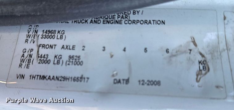 image for item EG7950 2009 International 4400 utility / service truck