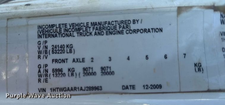 image for item EG7955 2010 International 7400 dump truck