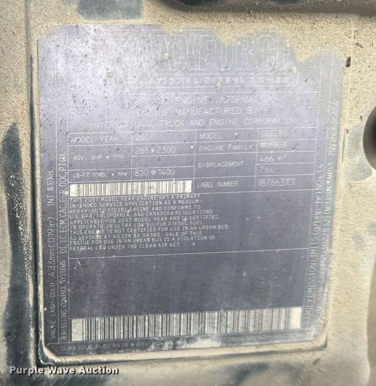 image for item EG7956 2008 International 4400 utility / service truck