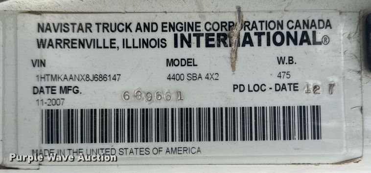 image for item EG7956 2008 International 4400 utility / service truck
