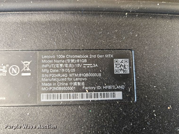 image for item EI8569 Approximately 645 Lenovo 100e Chromebooks