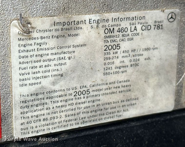 image for item EJ5244 2005 Freightliner Business Class M2 dump truck