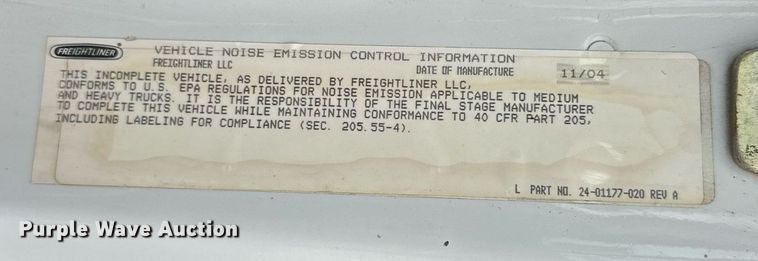 image for item EJ5244 2005 Freightliner Business Class M2 dump truck